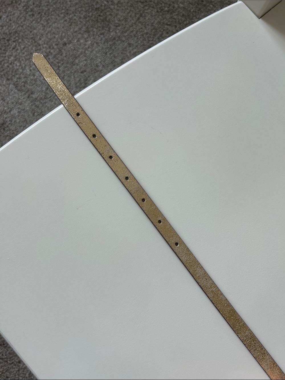 J. Crew Metallic Gold Skinny Leather Belt - Picture 14 of 14